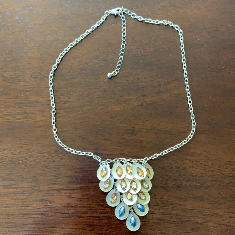 Gold plated beautiful peacock inspired necklace.